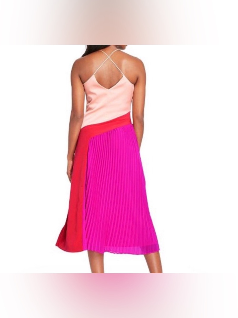 NWT Cushnie x Target Pleated Dress Pink Red 12 - Picture 3 of 7